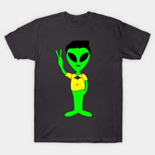 Peace Alien - Hypnocritical Kidnapping UFO T-Shirt T-Shirt